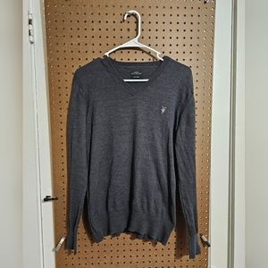 AllSaints Womens V-neck 100% Cotton Sweater